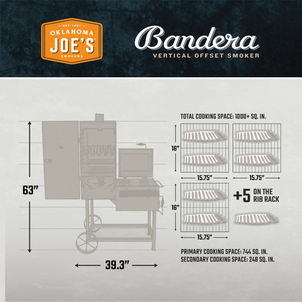 Oklahoma joe vertical clearance smoker